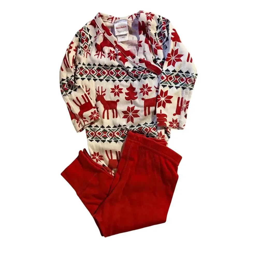 Hanna Andersson Organic Dear Deer Baby Outfit Size 70